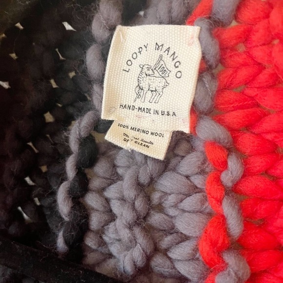 NEW Free People x Loopy Mango Hand Knit Multi Stripe Fringe Shawl - Picture 6 of 15